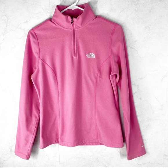 [The North Face] Classic Pink Quarter Zip Fleece - Picture 1 of 3